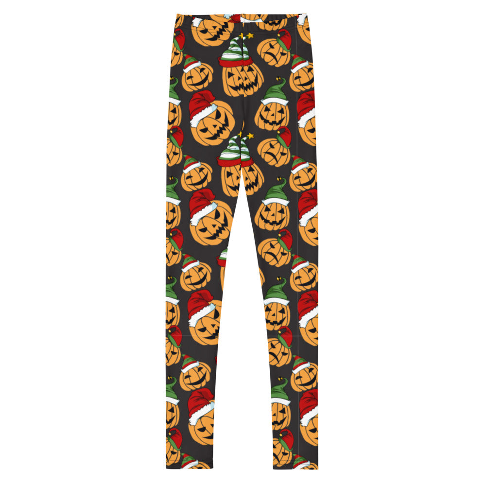 Santa Jack-O-Lantern All-Over Print - Youth Leggings