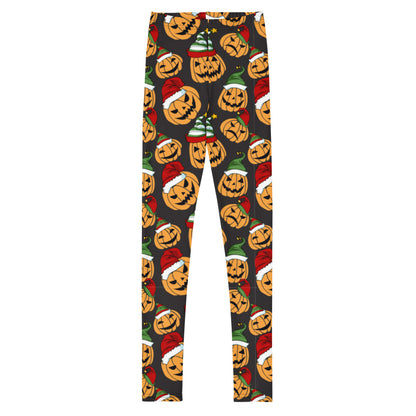 Santa Jack-O-Lantern All-Over Print - Youth Leggings