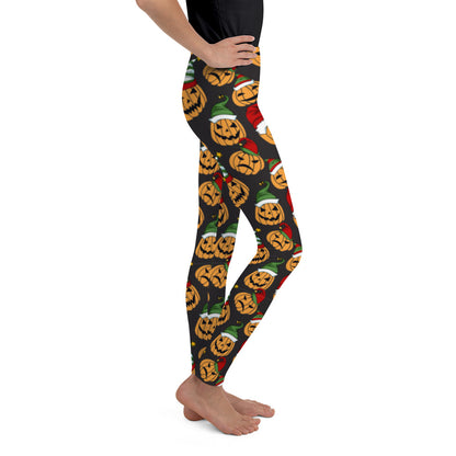 Santa Jack-O-Lantern All-Over Print - Youth Leggings