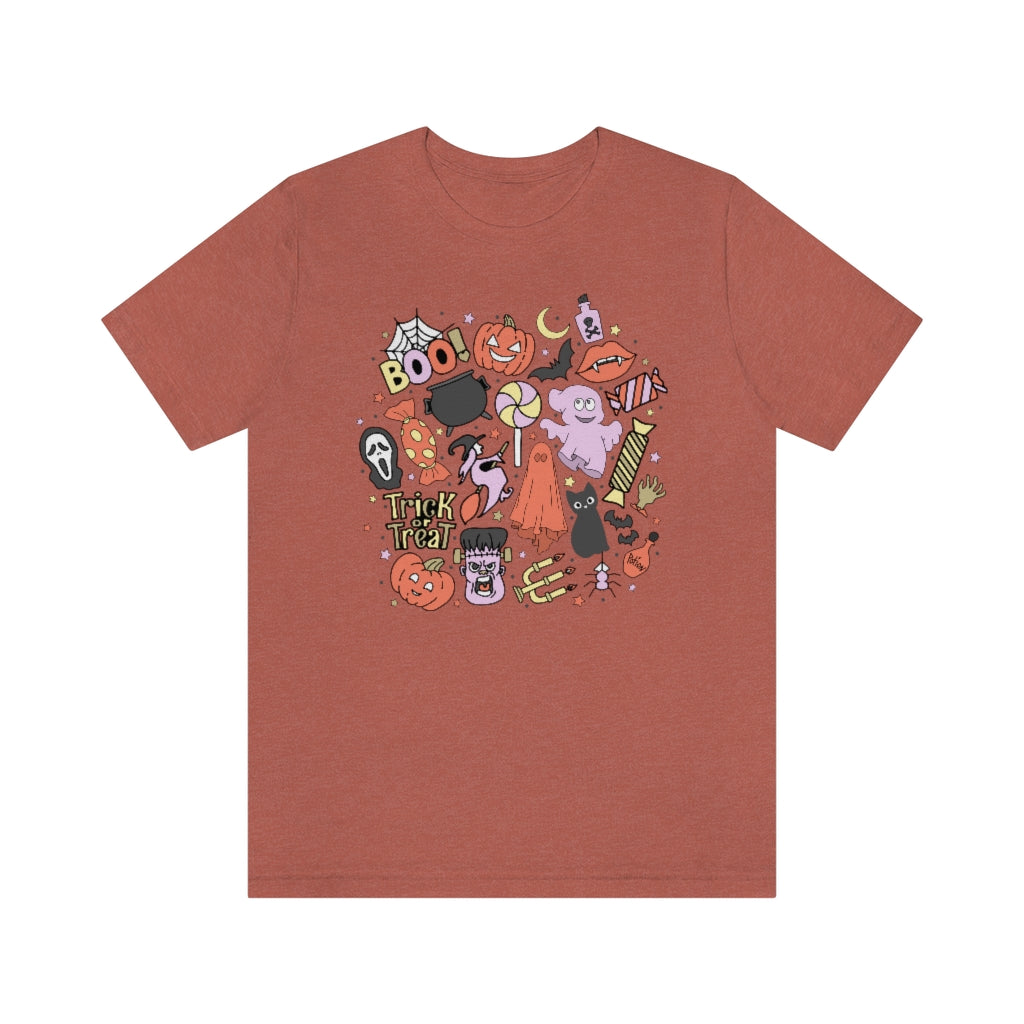 Trick-Or-Treat Spooky Doodles Tee - Unisex Shirt