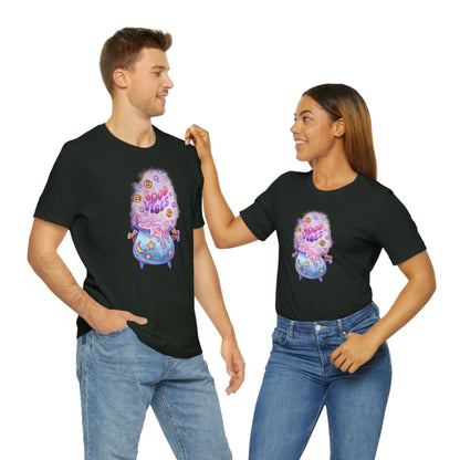 Witchy Good Vibes Smiley Cauldron Tee - Unisex Shirt