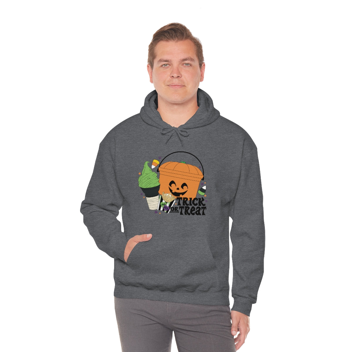 Vintage Halloween Buckets "Trick or Treat" Hooded Sweatshirt