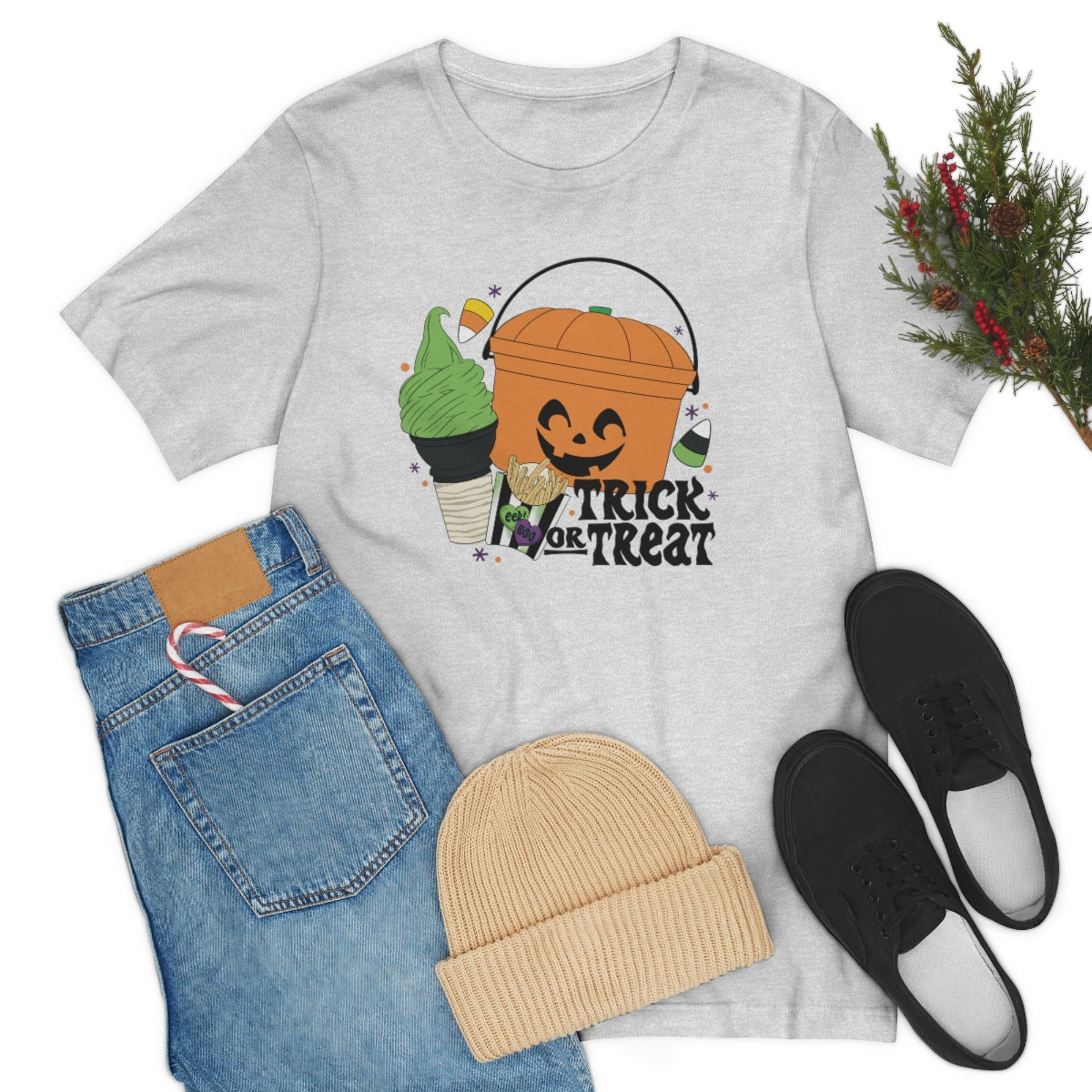 Vintage Halloween Buckets "Trick or Treat" Treats Tee - Unisex Shirt