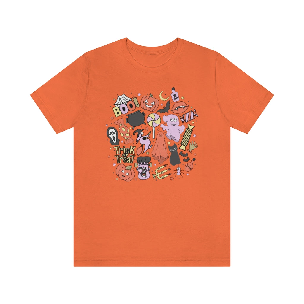 Trick-Or-Treat Spooky Doodles Tee - Unisex Shirt