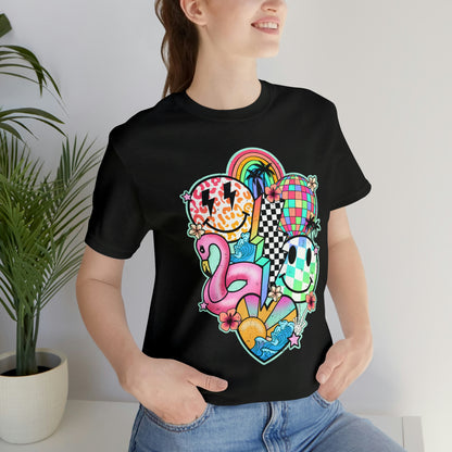 Neon Smiley Pool Party Tee - Unisex Shirt