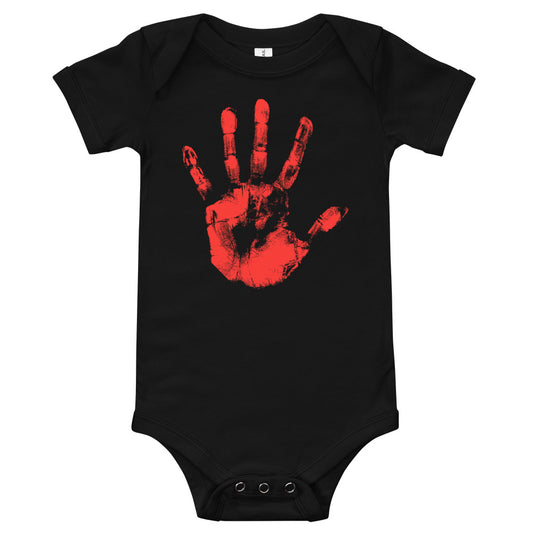 Bloody Hand Horror Baby Short Sleeve Onesie