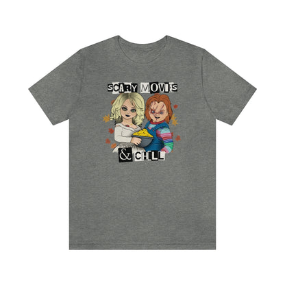 "Scary Movies & Chill" Horror Chucky Tee - Unisex Shirt