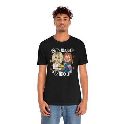 "Scary Movies & Chill" Horror Chucky Tee - Unisex Shirt