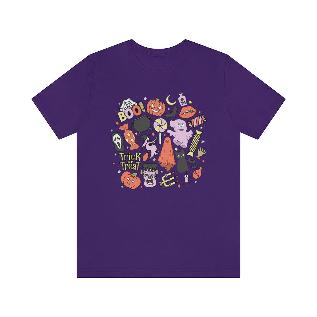 Trick-Or-Treat Spooky Doodles Tee - Unisex Shirt