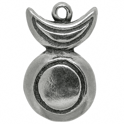 Horned Goddess Pewter Charm Neck