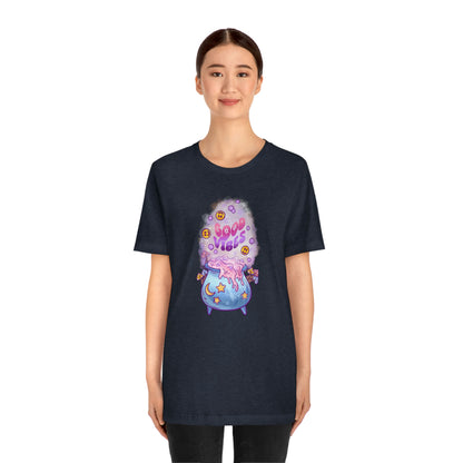 Witchy Good Vibes Smiley Cauldron Tee - Unisex Shirt