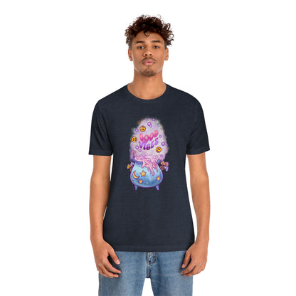 Witchy Good Vibes Smiley Cauldron Tee - Unisex Shirt