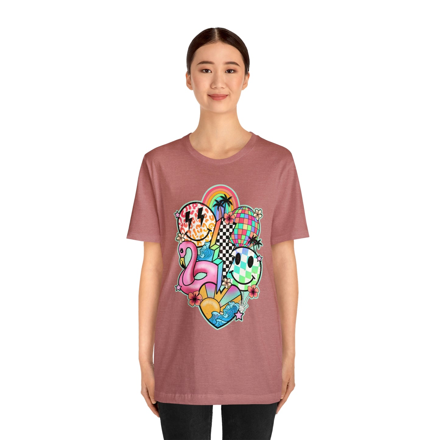 Neon Smiley Pool Party Tee - Unisex Shirt