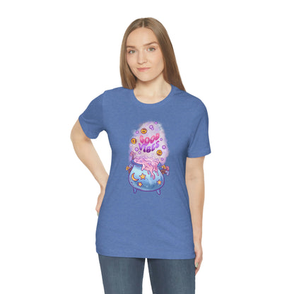 Witchy Good Vibes Smiley Cauldron Tee - Unisex Shirt