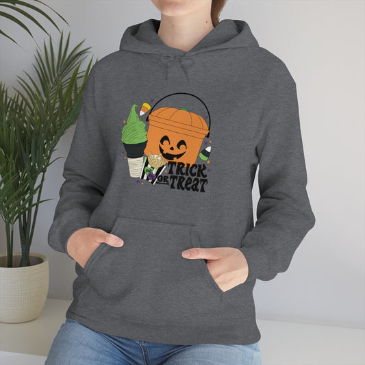 Vintage Halloween Buckets "Trick or Treat" Hooded Sweatshirt