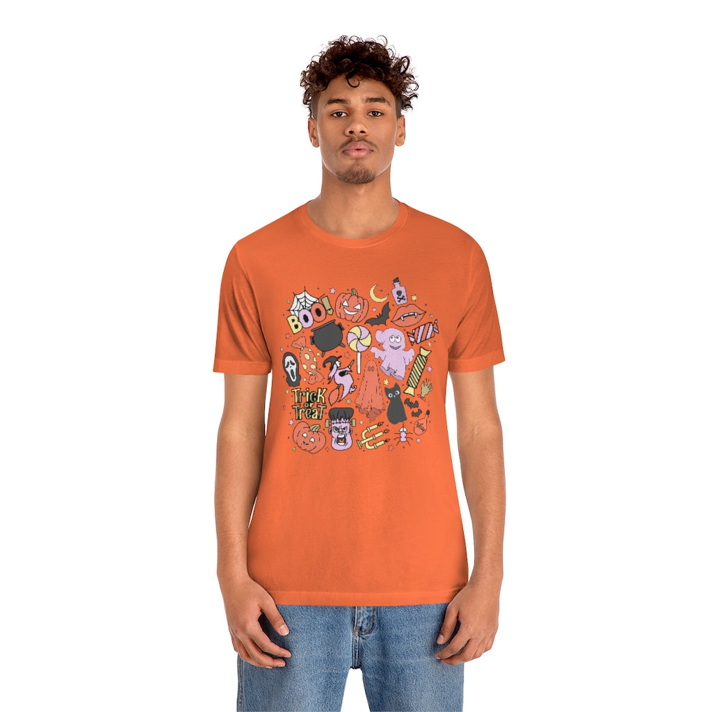 Trick-Or-Treat Spooky Doodles Tee - Unisex Shirt