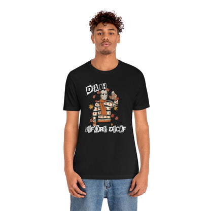 "Death Before Decaf" Horror Jason Tee - Unisex Shirt