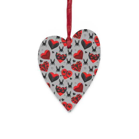 Kinky Valentine - Red And Black Wooden Ornament/Magnet
