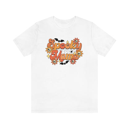 Bats Flowers And Skulls Summer "Spooky Mama" Tee - Unisex Shirt