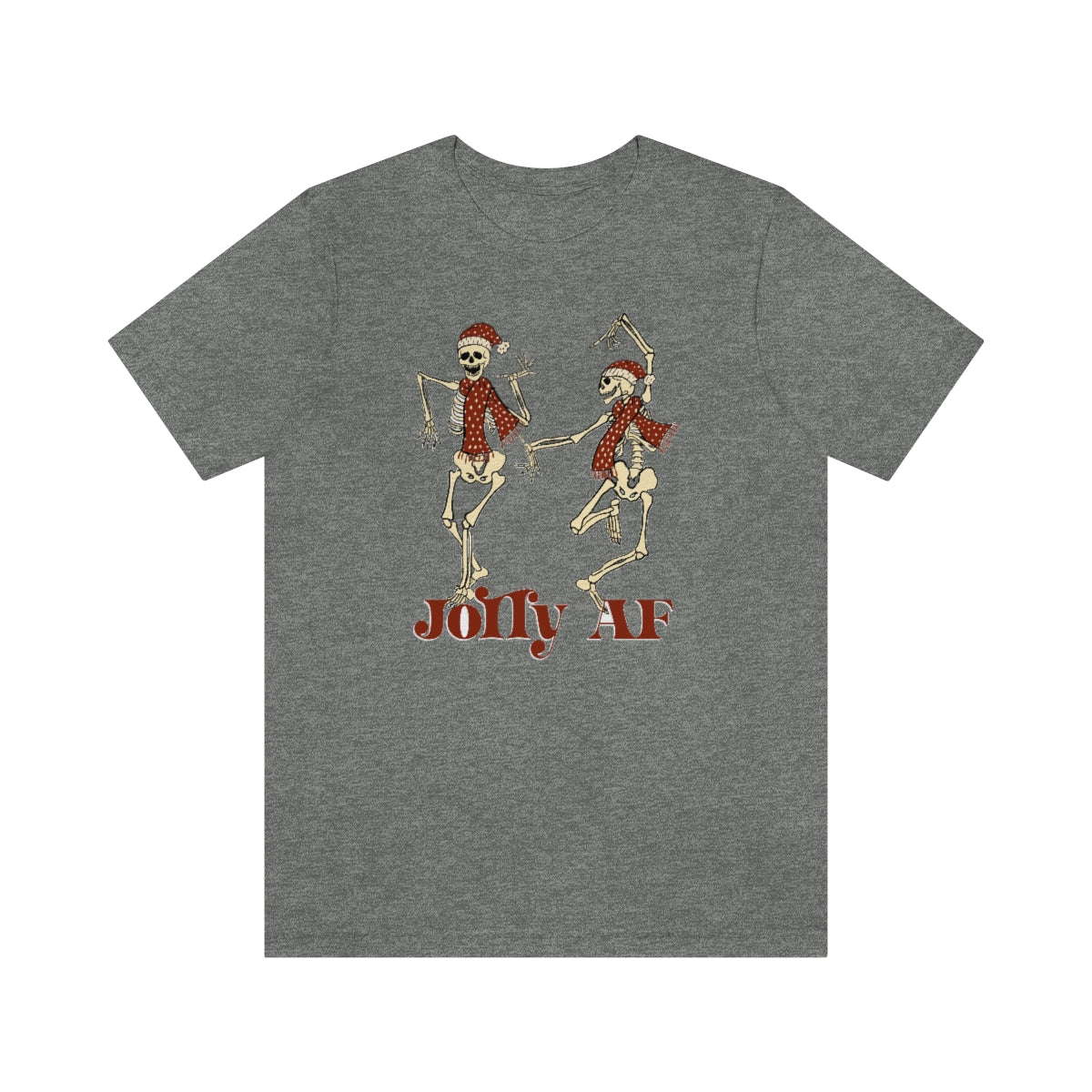 "Jolly AF'" Christmas Skeleton Tee - Unisex Shirt