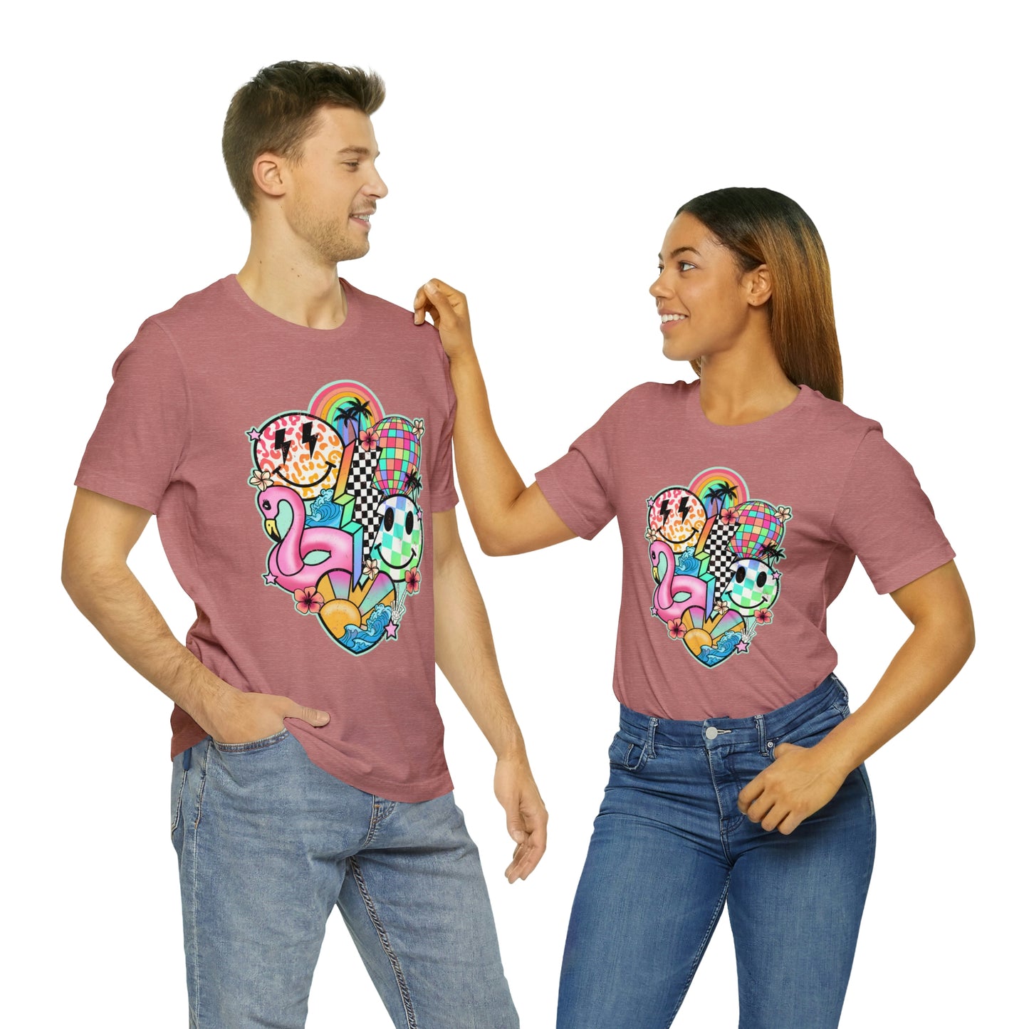 Neon Smiley Pool Party Tee - Unisex Shirt