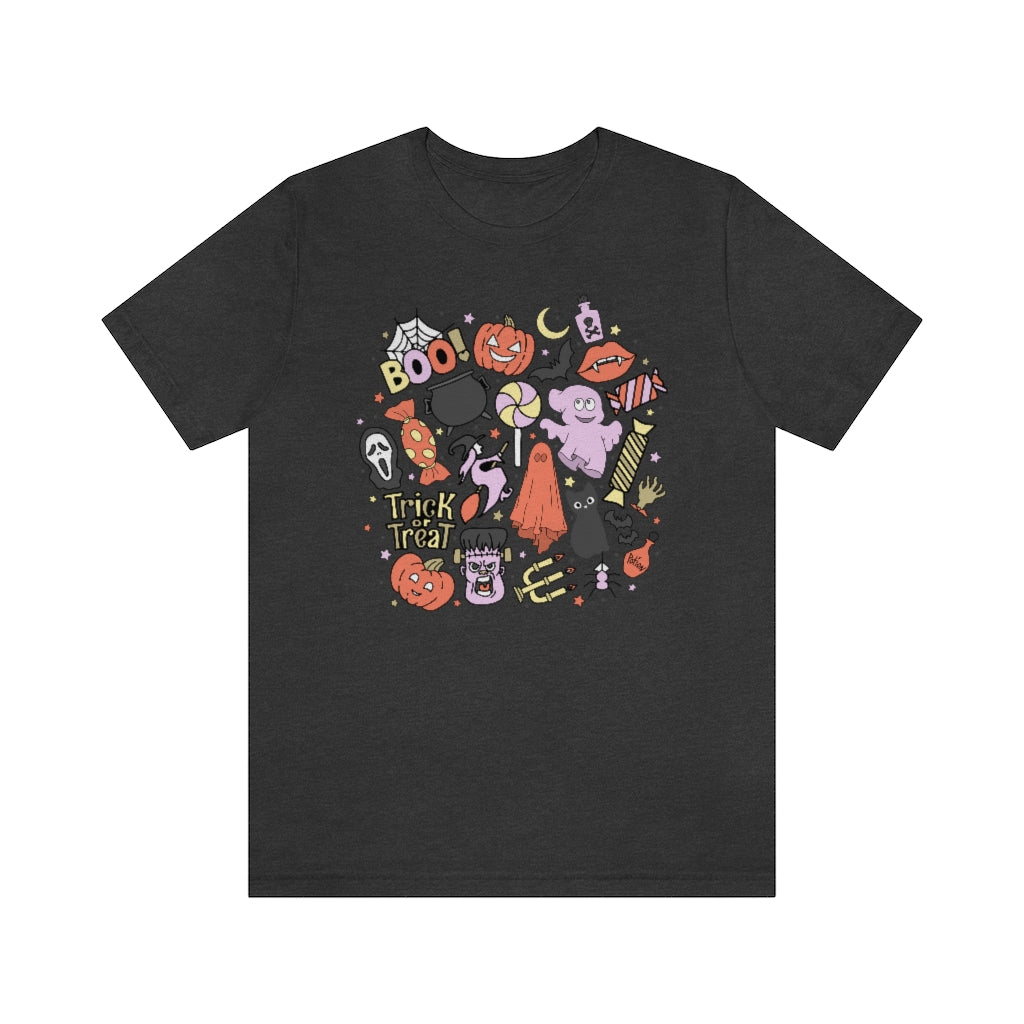 Trick-Or-Treat Spooky Doodles Tee - Unisex Shirt