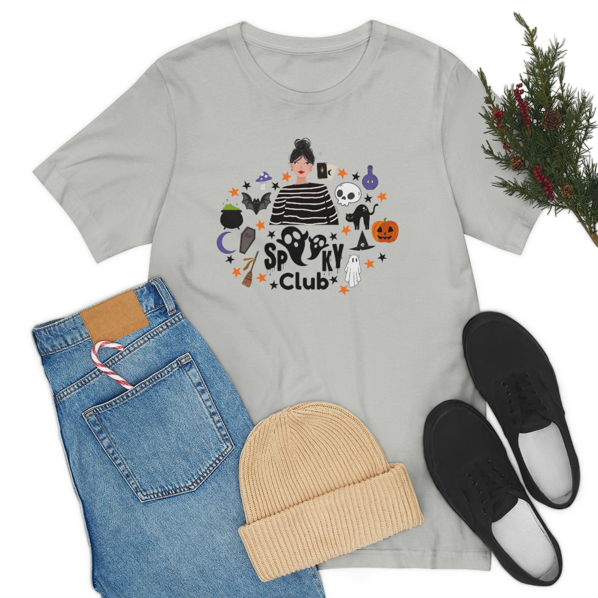 "Spooky Club" Print Tee - Unisex Shirt