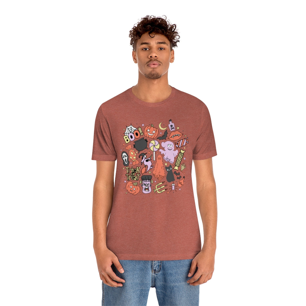 Trick-Or-Treat Spooky Doodles Tee - Unisex Shirt