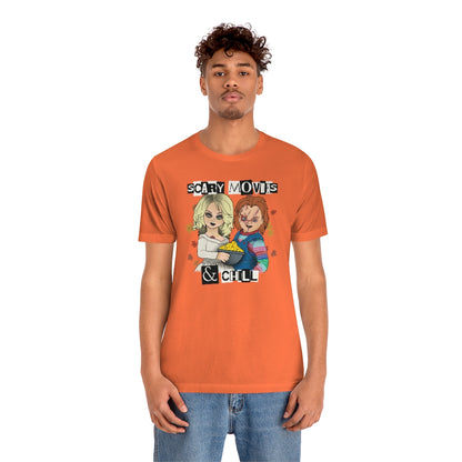 "Scary Movies & Chill" Horror Chucky Tee - Unisex Shirt