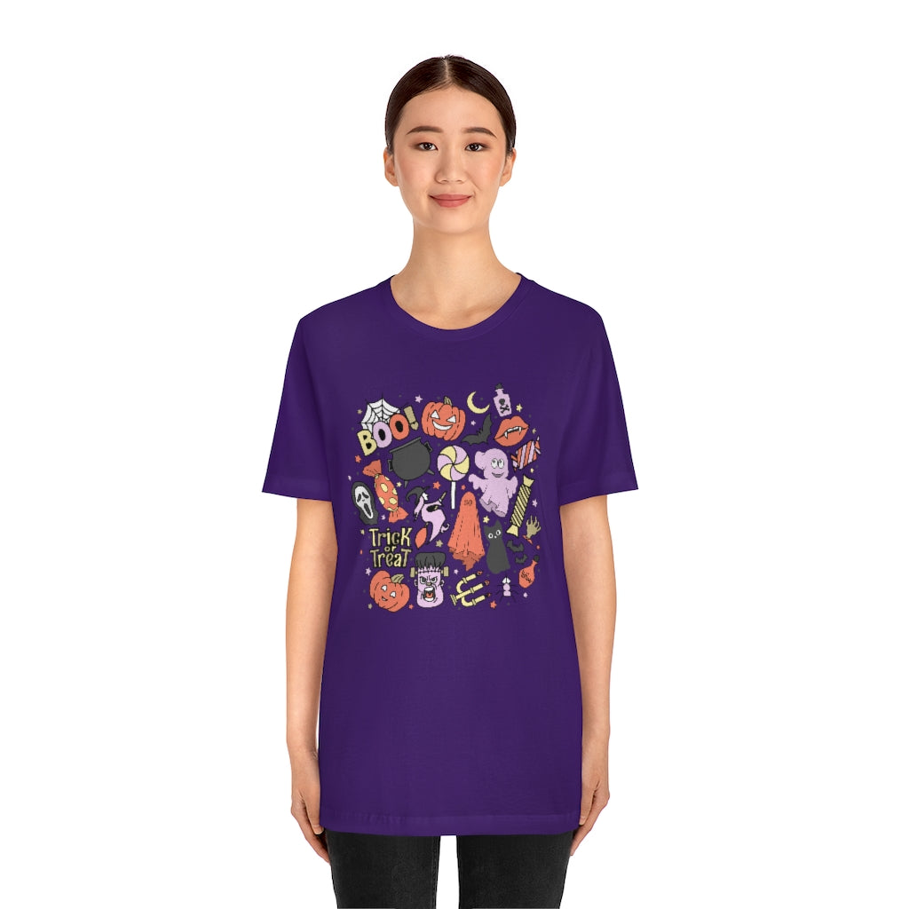 Trick-Or-Treat Spooky Doodles Tee - Unisex Shirt