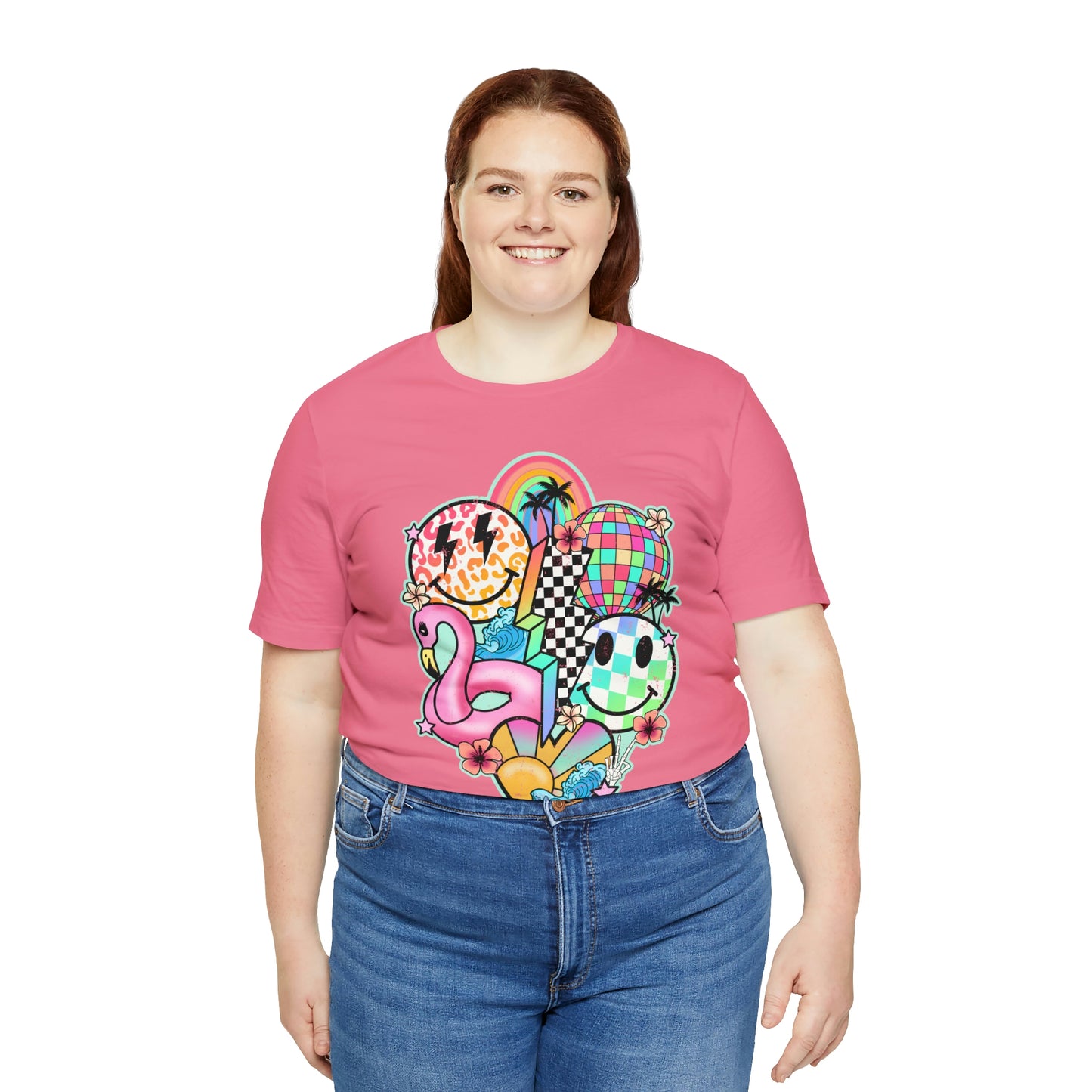 Neon Smiley Pool Party Tee - Unisex Shirt