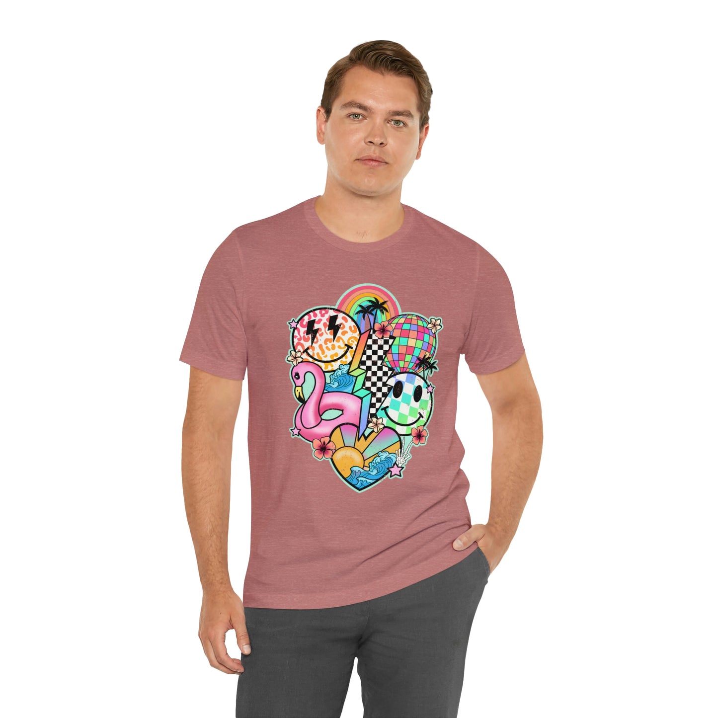 Neon Smiley Pool Party Tee - Unisex Shirt