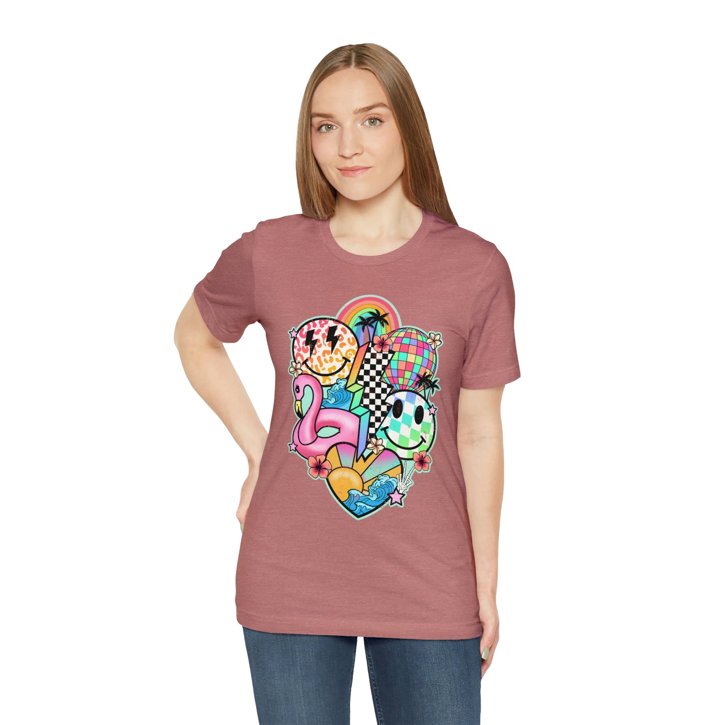 Neon Smiley Pool Party Tee - Unisex Shirt