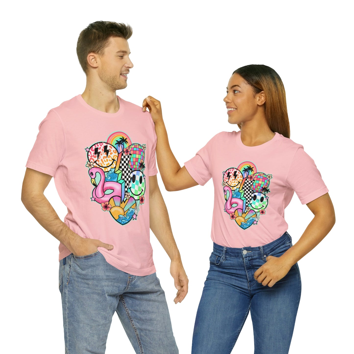 Neon Smiley Pool Party Tee - Unisex Shirt