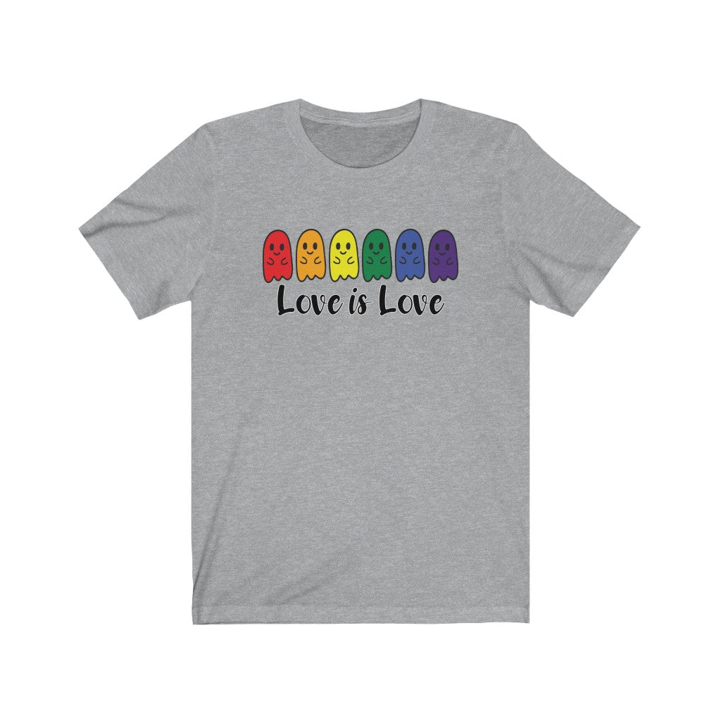 Rainbow Ghosts Pride "Love Is Love" Tee - Unisex Shirt