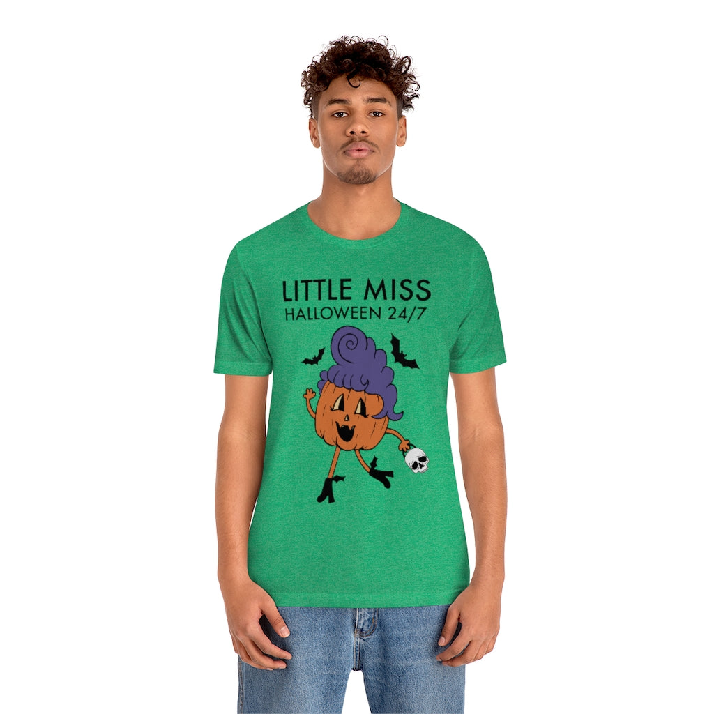 "Little Miss Halloween" Jack-O-Lantern Tee - Unisex Shirt