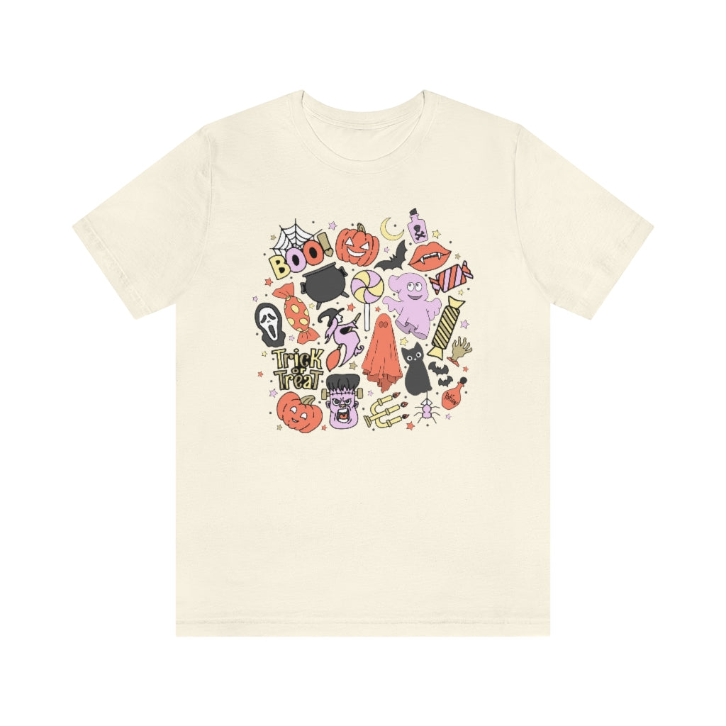 Trick-Or-Treat Spooky Doodles Tee - Unisex Shirt