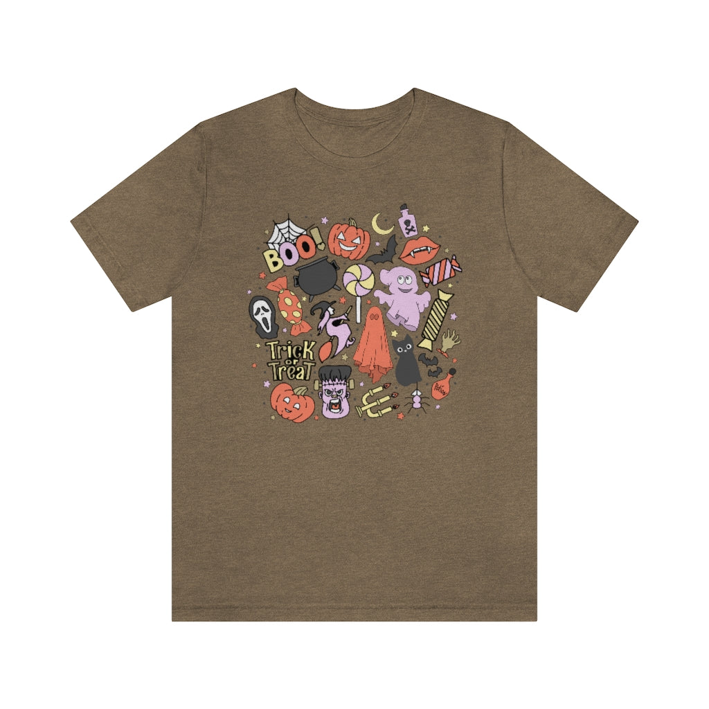Trick-Or-Treat Spooky Doodles Tee - Unisex Shirt