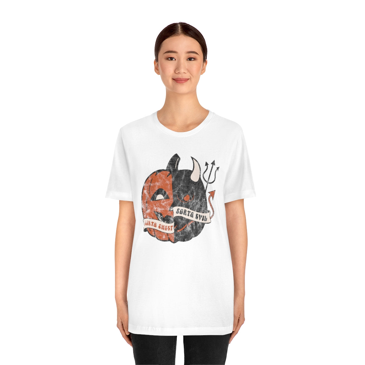 "Sorta Sweet Sorta Evil'" Jack-O-Lantern Tee - Unisex Shirt