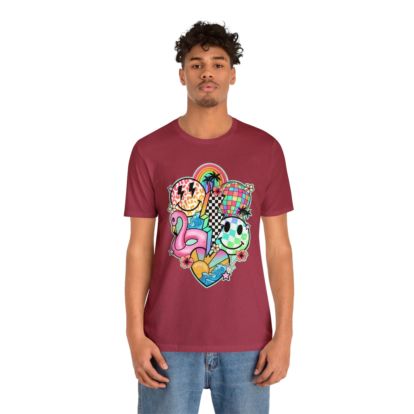 Neon Smiley Pool Party Tee - Unisex Shirt