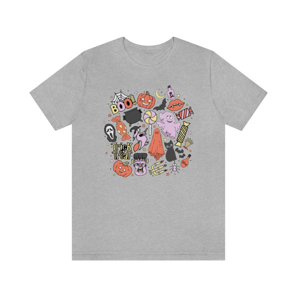 Trick-Or-Treat Spooky Doodles Tee - Unisex Shirt