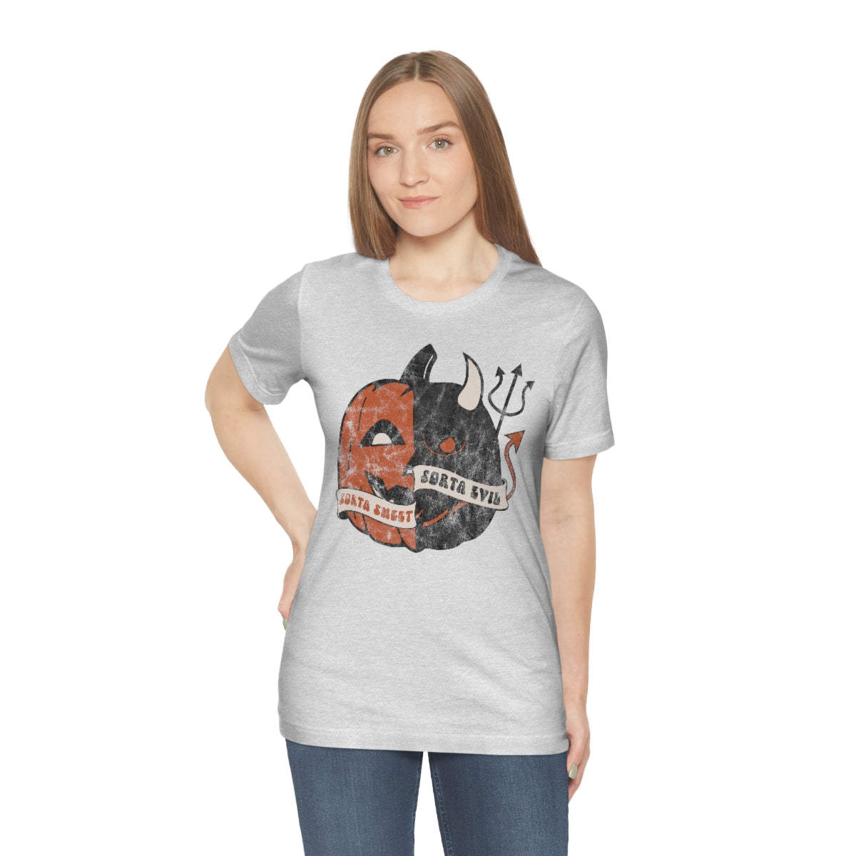 "Sorta Sweet Sorta Evil'" Jack-O-Lantern Tee - Unisex Shirt