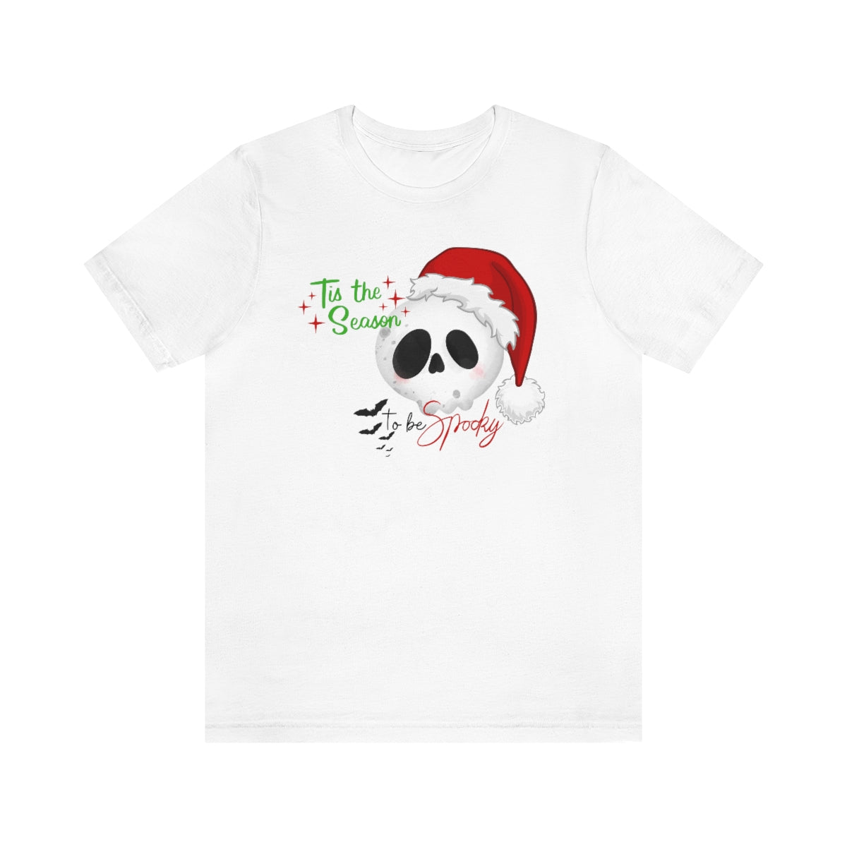 "Tis the Season to be Spooky'" Skull Santa Christmas Tee - Unisex Shirt