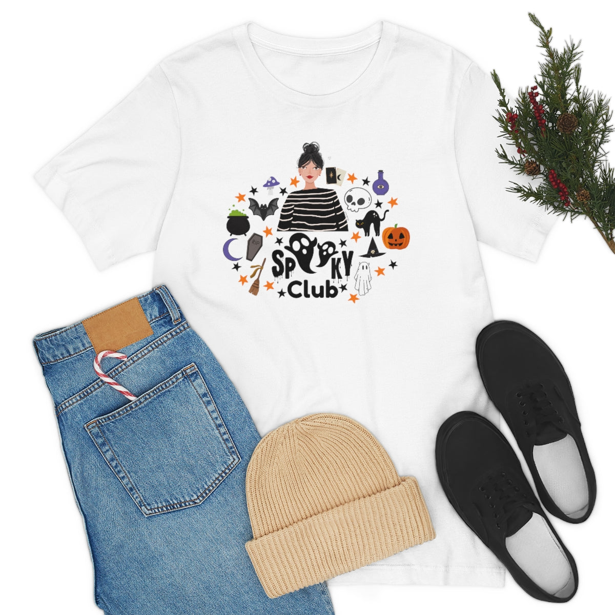 "Spooky Club" Print Tee - Unisex Shirt