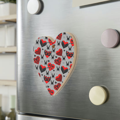 Kinky Valentine - Red And Black Wooden Ornament/Magnet