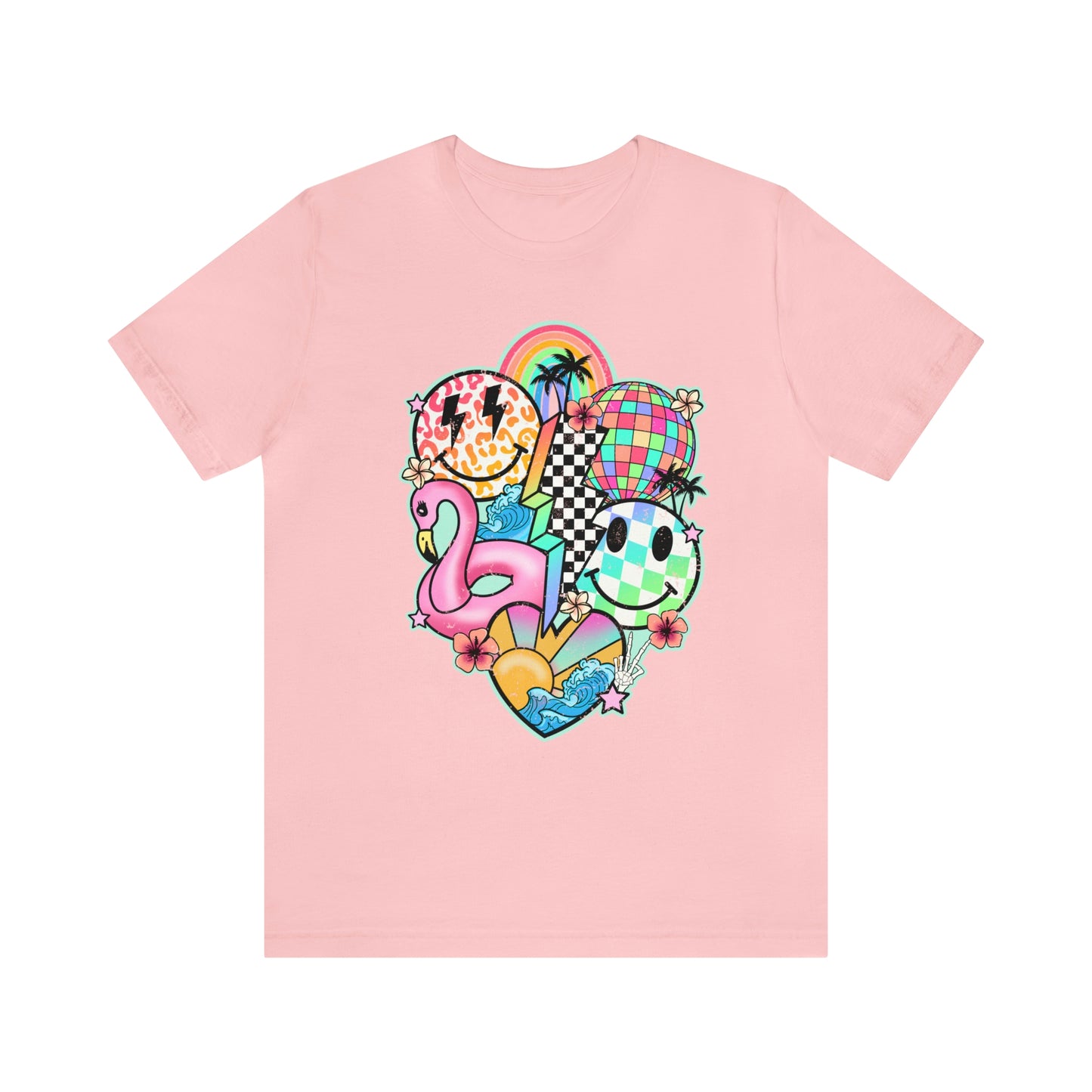 Neon Smiley Pool Party Tee - Unisex Shirt