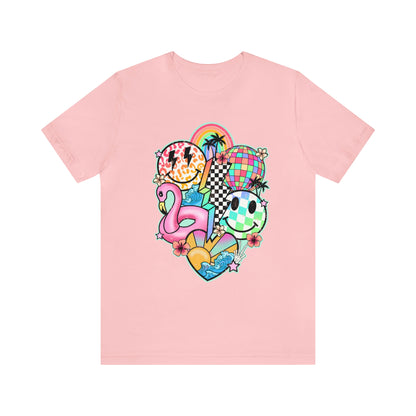 Neon Smiley Pool Party Tee - Unisex Shirt