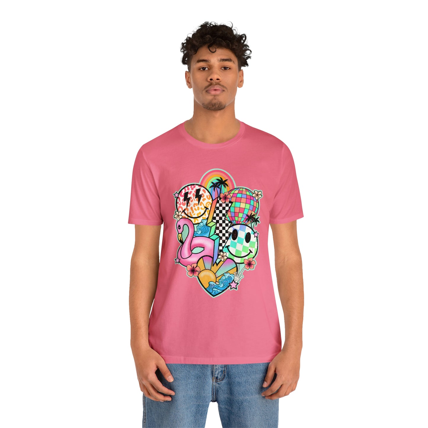 Neon Smiley Pool Party Tee - Unisex Shirt