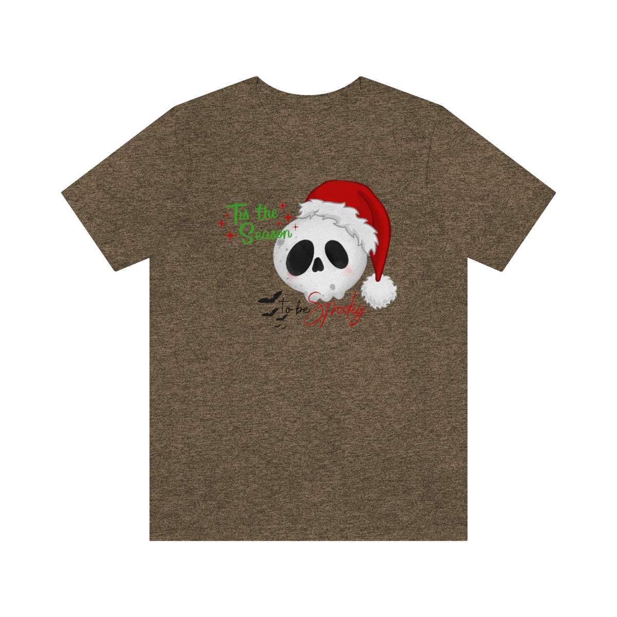 "Tis the Season to be Spooky'" Skull Santa Christmas Tee - Unisex Shirt