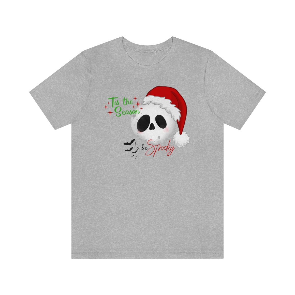 "Tis the Season to be Spooky'" Skull Santa Christmas Tee - Unisex Shirt